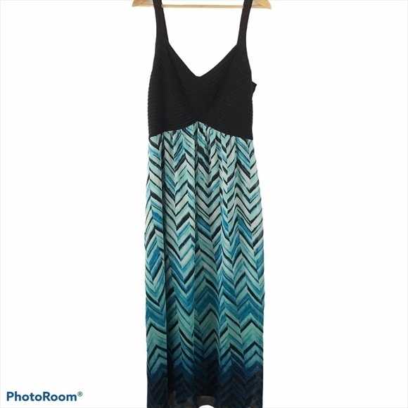 Bethany Sleeveless Maxi Chevron Dress Size XXL - Picture 1 of 5